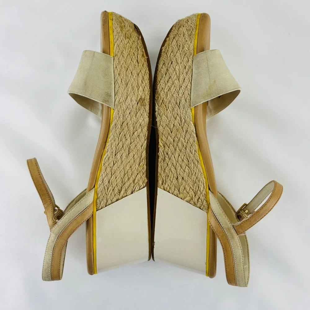 Cole Haan Women's Arden Platform Wedge Sandal Ivory, Size 8.5